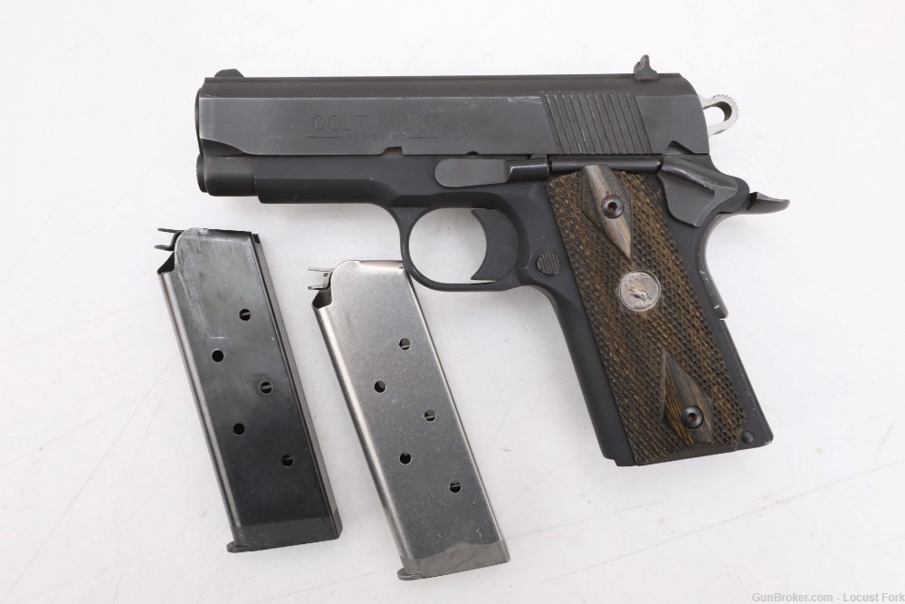 Colt 1911 MKIV Series 80 Lightweight Officers 45 acp 3.75" Two Mags 1994 NR-img-0