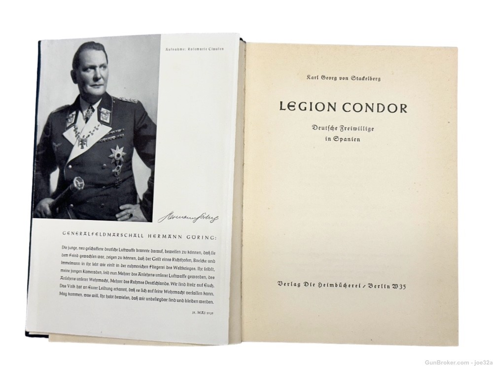 WW2 German Legion Condor Spain Western Front Book WWII DEDICATED Named-img-3