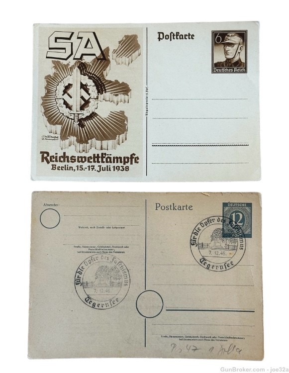 WW2 German Knights Cross SA Photo Postcard stamp letter WWII feldpost RAD-img-5