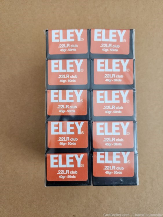 Eley Club ammo, 22LR, 500 rounds-img-2