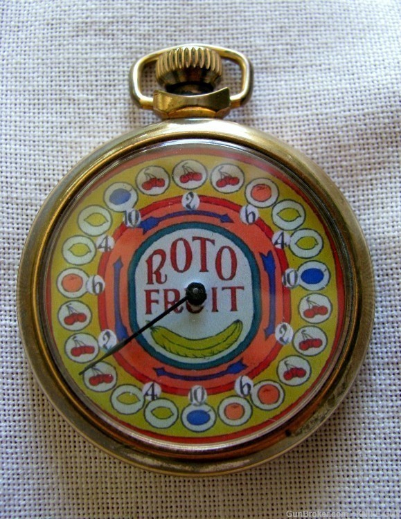 DELUXE GOLD-PLATED VINTAGE POCKETWATCH SLOT MACHINE MECHANICAL DEVICE-img-0