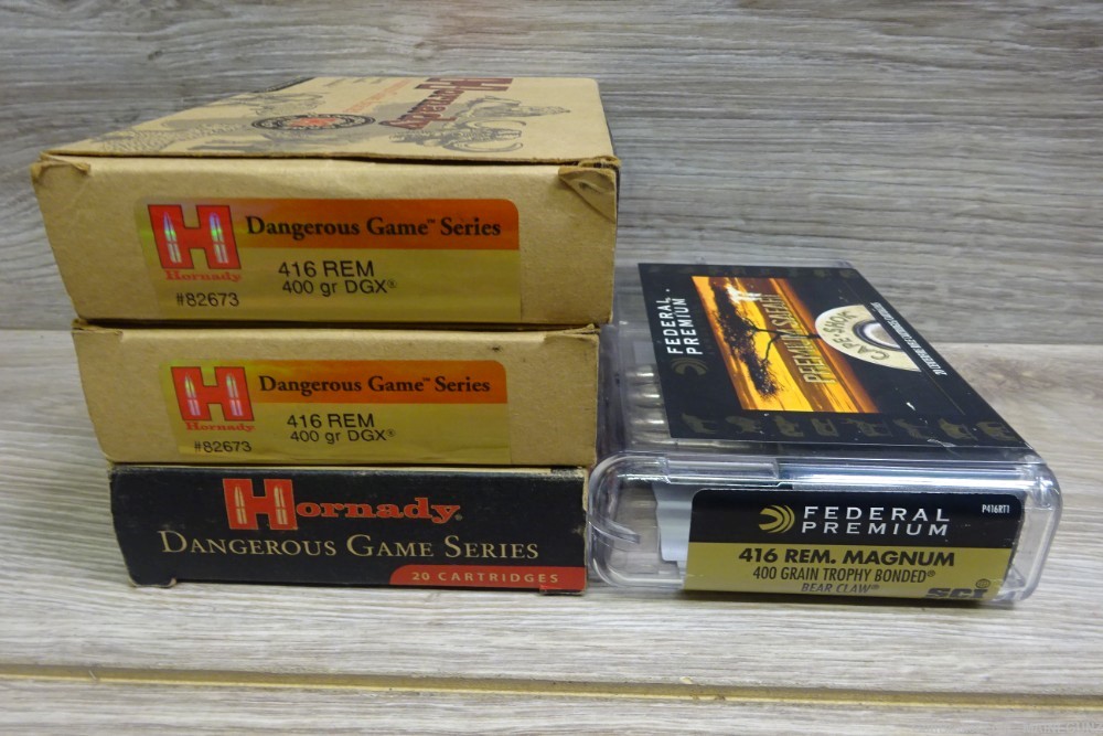 50 rounds of Hornady 416 REM MAG 400 gr DGX -img-3