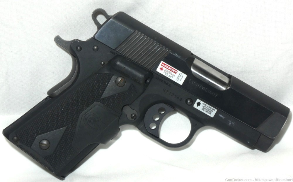 Colt New Agent Lightweight .45 Auto Pistol w/Crimson Trace Red Laser Grips-img-2