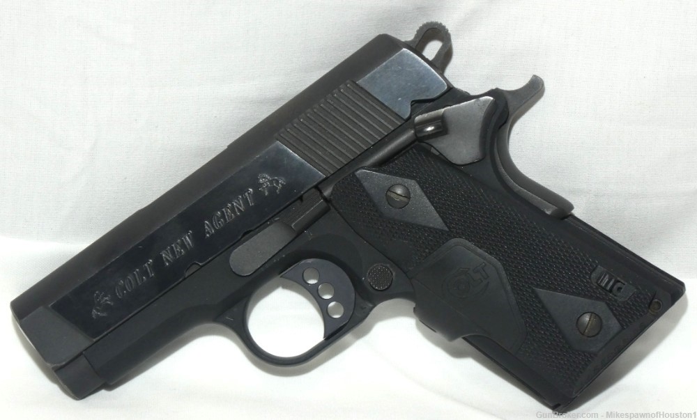 Colt New Agent Lightweight .45 Auto Pistol w/Crimson Trace Red Laser Grips-img-0