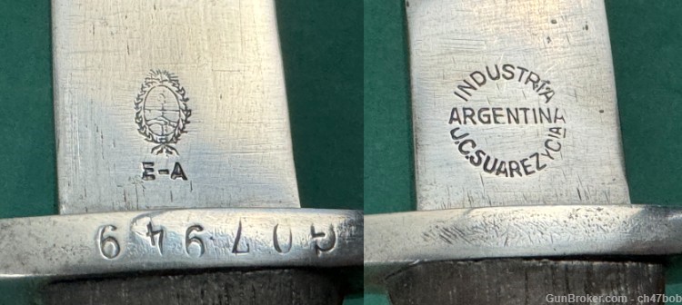ARGENTINE 1909 SHORT SWORD BOLO KNIFE SUAREZ made MATCHING SCABBARD-img-4