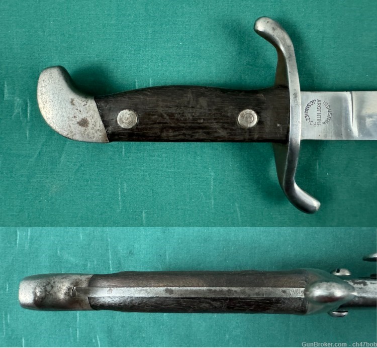 ARGENTINE 1909 SHORT SWORD BOLO KNIFE SUAREZ made MATCHING SCABBARD-img-3
