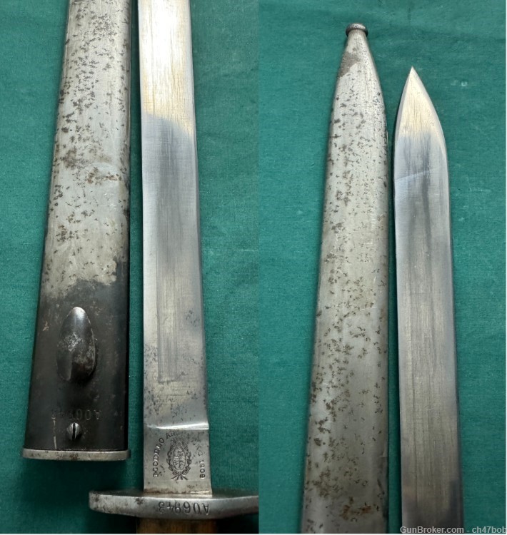 ARGENTINE 1909 SHORT SWORD BOLO KNIFE EXPERIMENTAL PROTOTYPE MOD MATCH WKS -img-5
