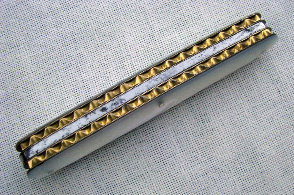 SALE! MINTY UNSHARPENED, 5 BLADED FILEWORKED GOLDPLATED EXHIBITION KNIFE-img-14