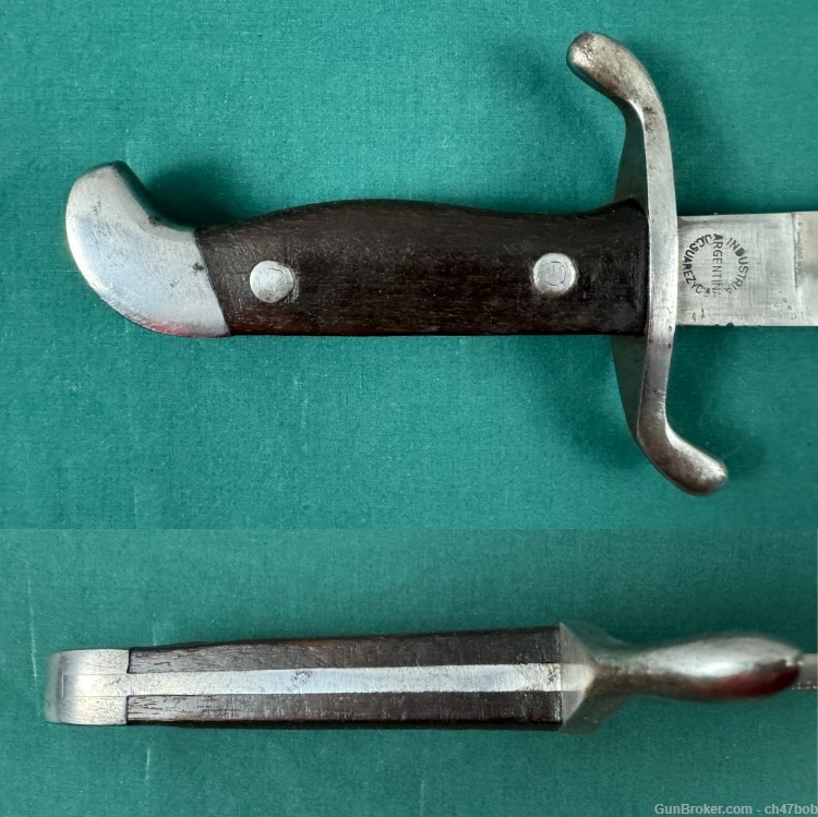 ARGENTINE 1909 SHORT SWORD BOLO KNIFE SUAREZ made MATCHING SCABBARD        -img-3