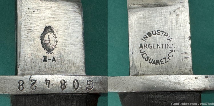 ARGENTINE 1909 SHORT SWORD BOLO KNIFE SUAREZ made MATCHING SCABBARD        -img-4