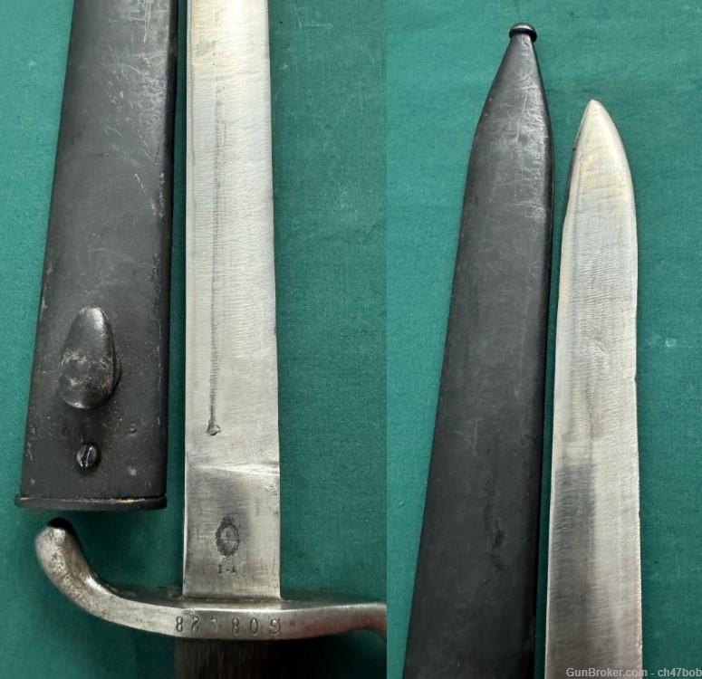 ARGENTINE 1909 SHORT SWORD BOLO KNIFE SUAREZ made MATCHING SCABBARD        -img-5