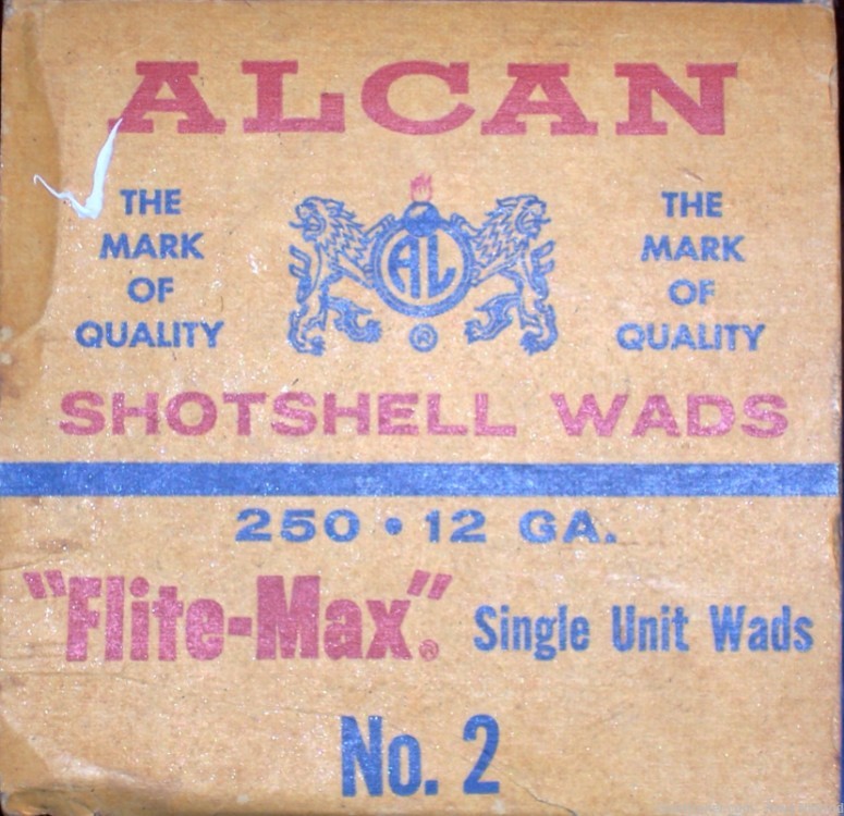 Alcan 12 Gauge Flite-Max #2 1-1/8 to 1½ Ounce Shotshell Wads 226 Piece Box-img-0
