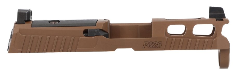 Sig Sauer P320 Compact Pro-Cut Slide - Suppressor Sights - Coyote Brown-img-1
