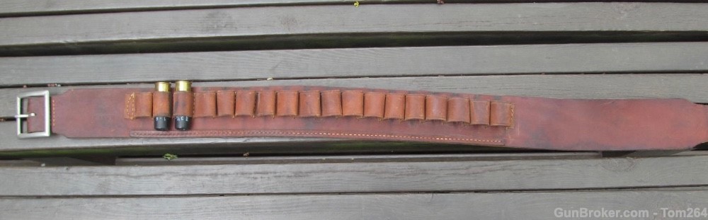 Hunter Leather Shotshell Belt #27-155 MED 12 GA-img-2