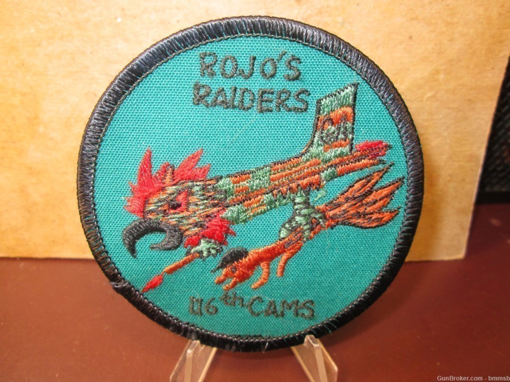 Vintage US ARMY ROJO'S RAIDERS 116th. CAMS Unit Patch-img-0