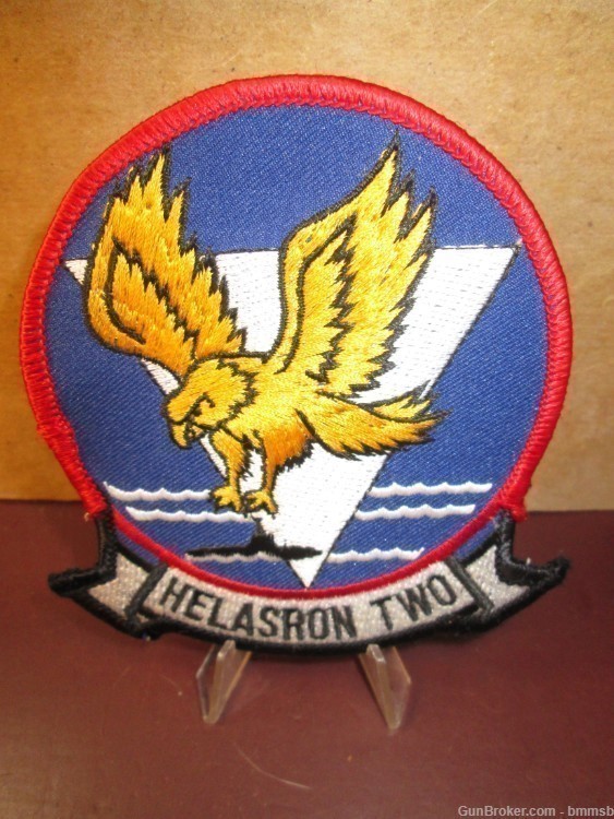 Vintage Large U.S. NAVY HELASTRON TWO unit patch-img-0