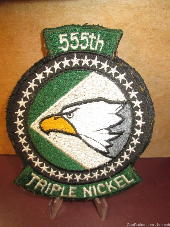 Vintage U.S.A.F. 555th. TRIPLE NICKEL Unit patch-img-0