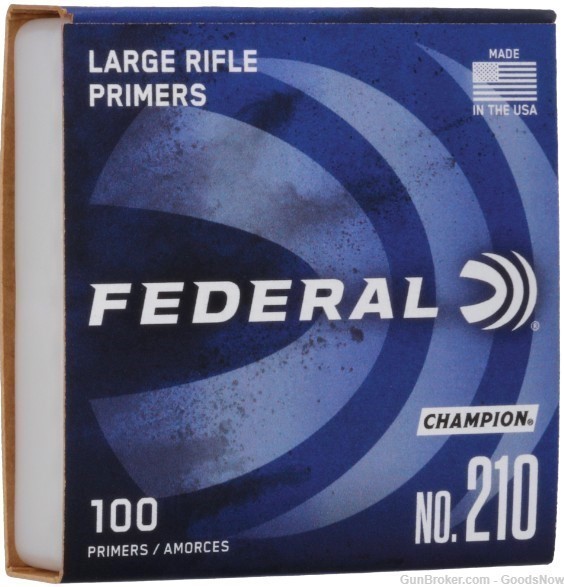 Federal Large Rifle Primers 210 Federal Primers Rifle Large 210 Trays 100 -img-0
