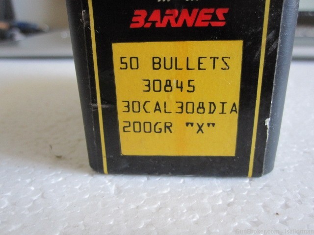 Barnes 30 Cal 308 Dia 200 gr X Bullets for Reloading-img-0