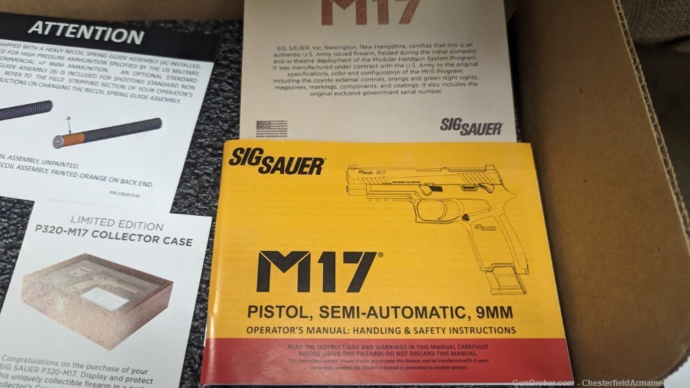 Sig M17 US Surplus  9mm trials pistol,  9mm  1st Armored UDM17-9-Surplus-img-41