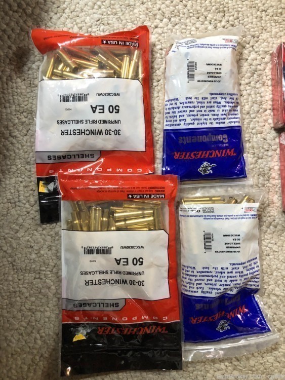 Winchester 30-30 Reloading Brass 50 Count Bags-img-0