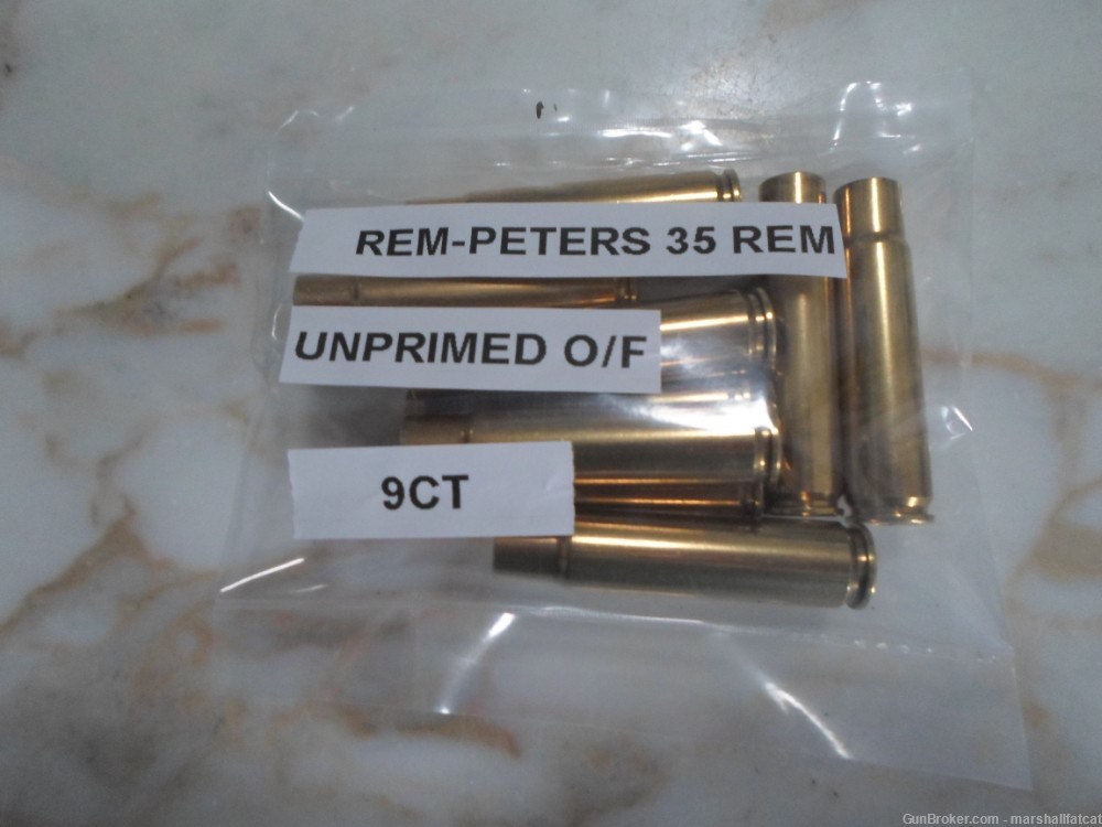 Remington-Peters 35 Remington Unprimed Once Fired Brass 9ct-img-0