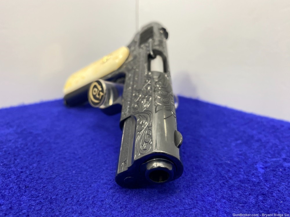 1922 Colt 1903 Engraved .32 Auto Blue *STUNNING ENGRAVED W/ GIRAFFE BONE*-img-30
