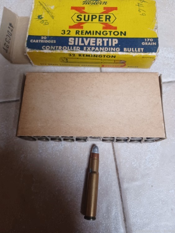 Vintage Winchester super x silver tip 32 remington 170g-img-2