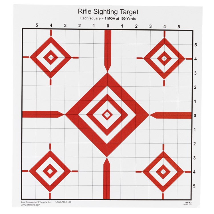 Action Target SI-13, Advanced Rifle Sighting Target,1.047 Inch Grid Pattern-img-1