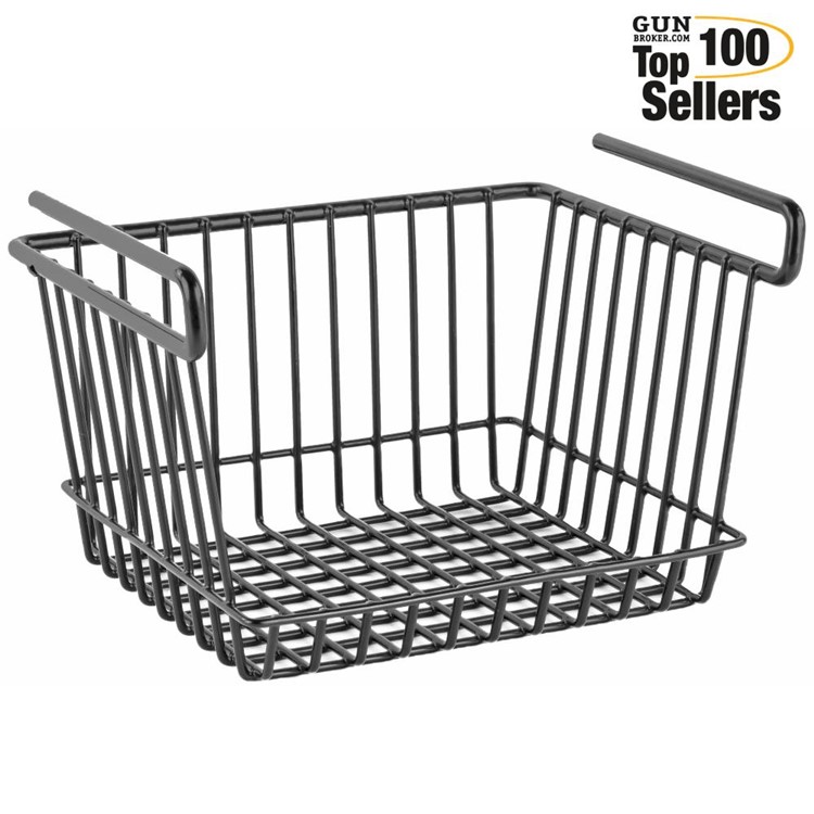 SnapSafe Hanging Shelf Basket 11.75"W x 7.5"H x 9"D Holds Up To 40lbs, Blk-img-0
