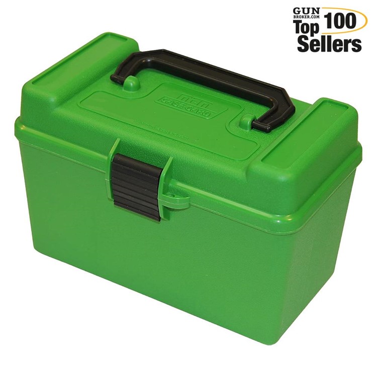 MTM Deluxe Handle 300 WSM 300 Rem Ultra Mag 50rd Green Ammo Box (H50-XL-10)-img-0