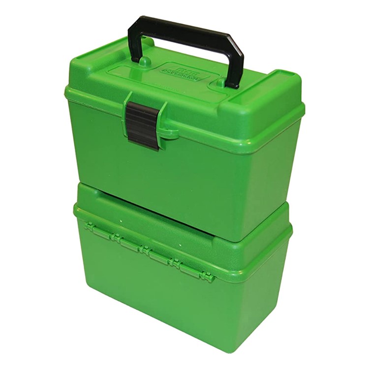 MTM Deluxe Handle 300 WSM 300 Rem Ultra Mag 50rd Green Ammo Box (H50-XL-10)-img-2