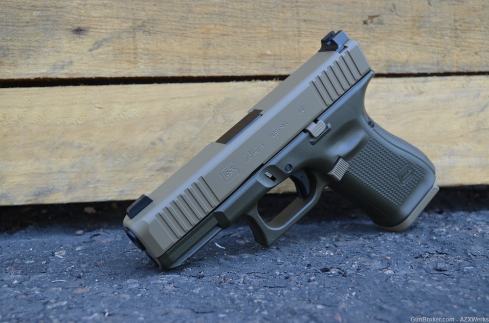 Glock 23 Gen 5 G5 40S&W X-Werks Magpul FDE OD Trijicon HD Night Sights New-img-0