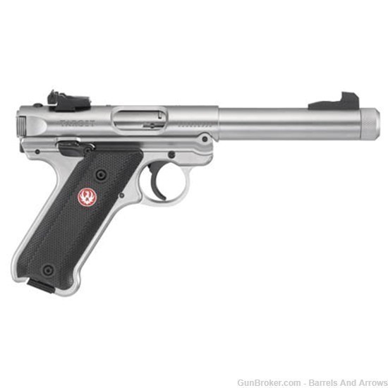 Ruger 40126 Mark IV Semi Auto Pistol 22 LR Target 5.5" S/S 10rd Syn Grips-img-0