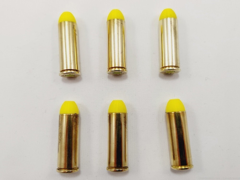 45 Long Colt Brass Snap caps / Dummy Training Rounds - Set of 6 - Yellow-img-2