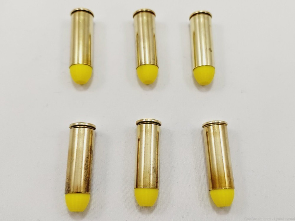 45 Long Colt Brass Snap caps / Dummy Training Rounds - Set of 6 - Yellow-img-4