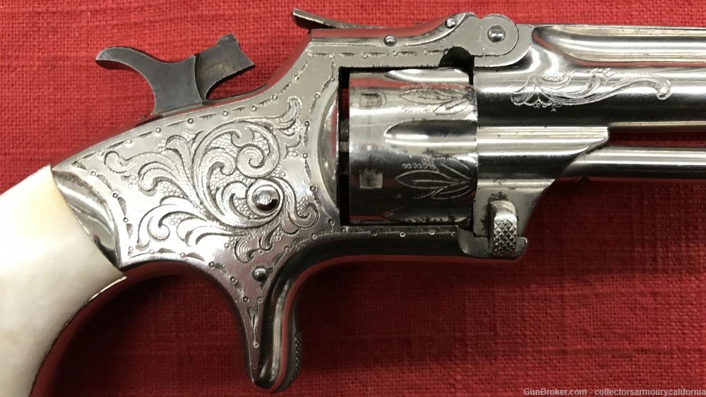 Excellent Cased Engraved Smith & Wesson First Model Third Issue 22 Revolver-img-5