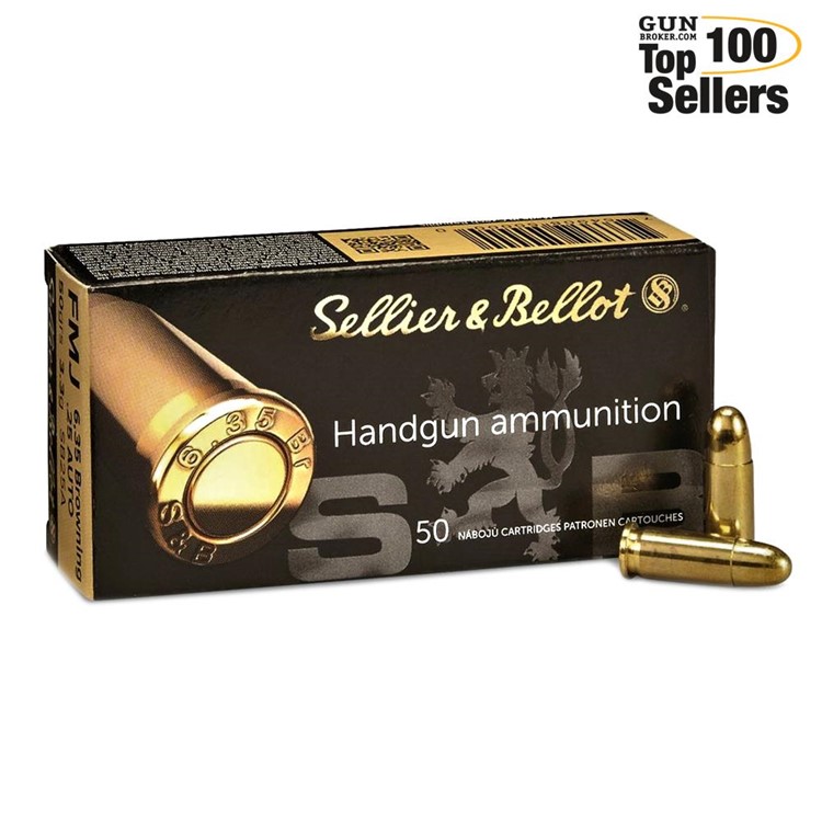 SELLIER & BELLOT 25 ACP 50Gr Full Metal Jacket Handgun Ammo (SB25A)-img-0