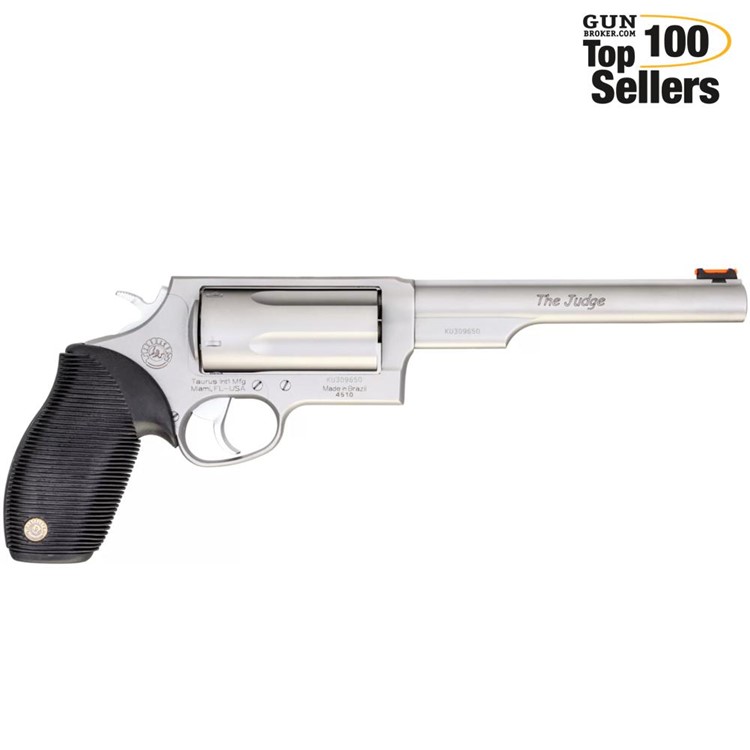 TAURUS Judge .45 Colt/.410 Bore 6.5in 5rd Stainless Revolver (2-441069MAG)-img-0