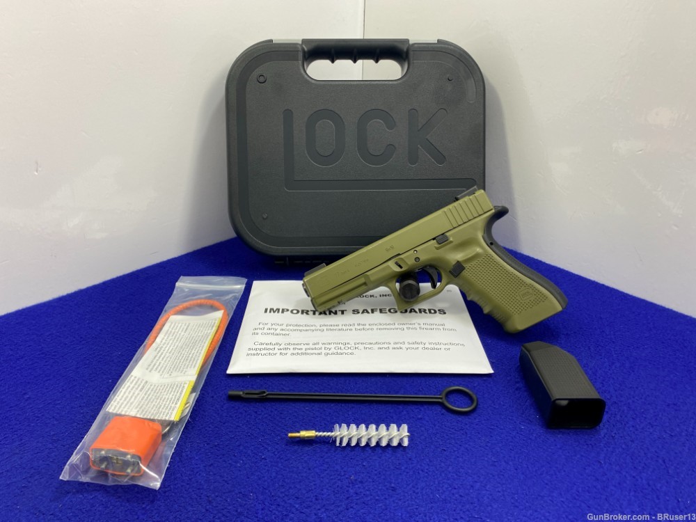 Glock 17 Gen4 9mm OD Green 4.5" *EXTREMELY RELIABLE & WIDELY USED HANDGUN*-img-0