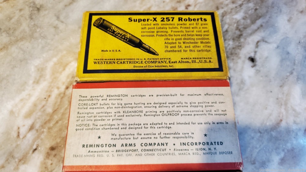 257 Roberts - 2 full boxes 40 rounds -Western Super-X & Remington Kleanbore-img-10