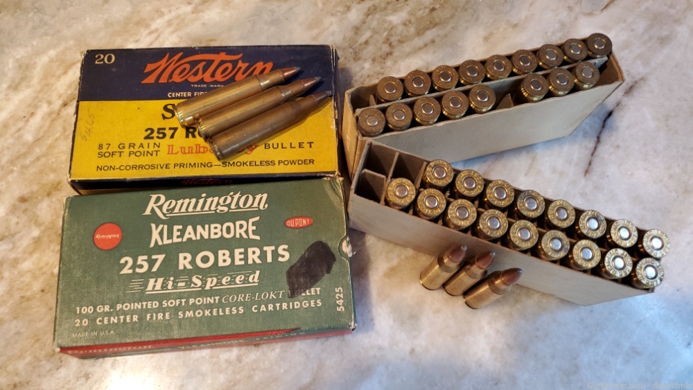 257 Roberts - 2 full boxes 40 rounds -Western Super-X & Remington Kleanbore-img-3