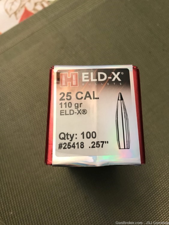 Hornady .257 ELD-X 110 grain full box of 100-img-0