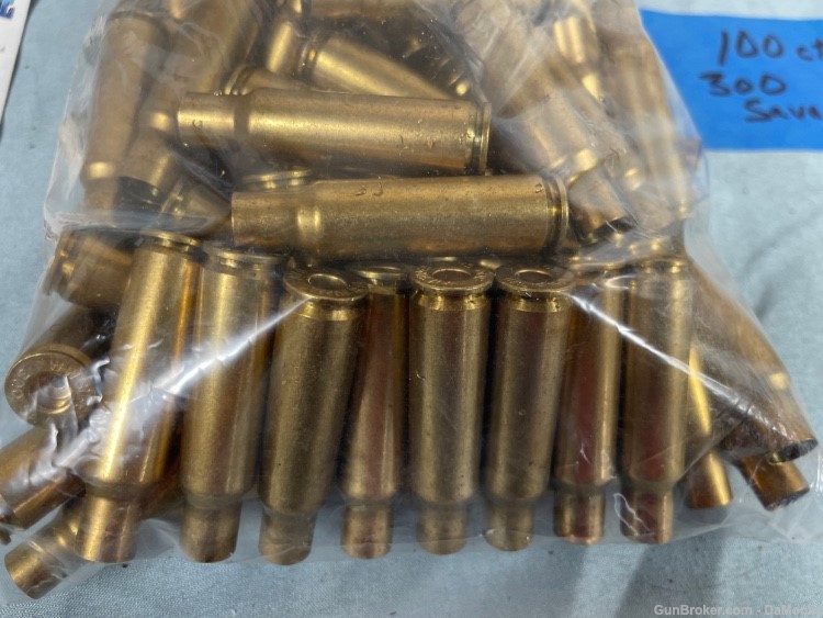 .300 Savage BRASS Once-Fired Winchester (100-pieces)-img-1