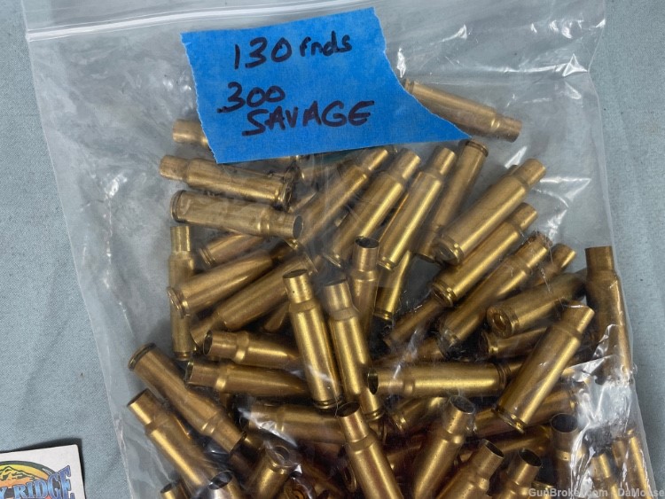 Reloading BRASS .300 Savage Once-Fired Winchester  (130 Casings)-img-1