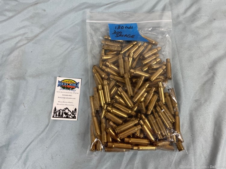 Reloading BRASS .300 Savage Once-Fired Winchester  (130 Casings)-img-0