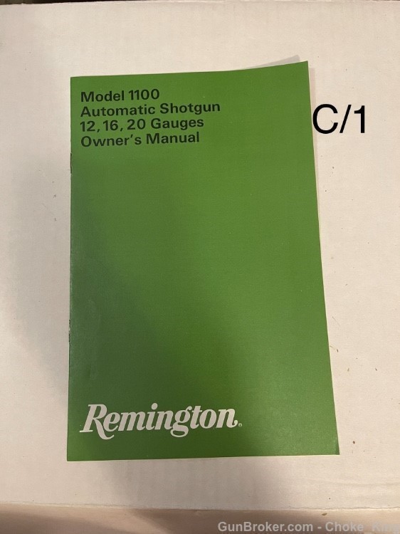 Orig. 12-16-20 ga. Model 1100 Remington Vintage Owner Instruction Manual-img-0