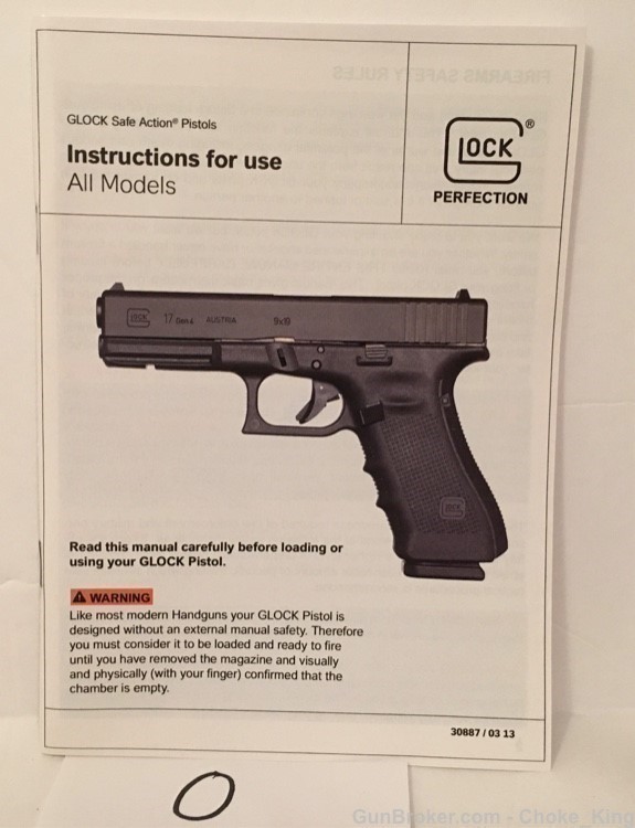 Orig Glock All Models Owners Instruction Manual 3-13-img-0