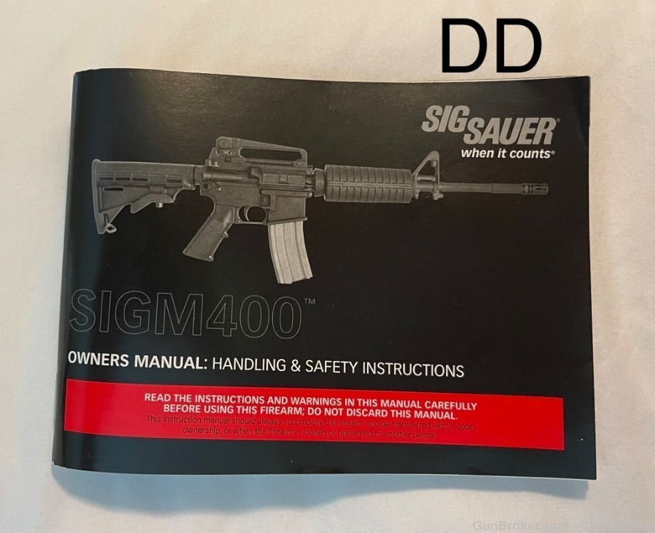 Sig Sauer  M400 Owners Instruction Manual -img-0