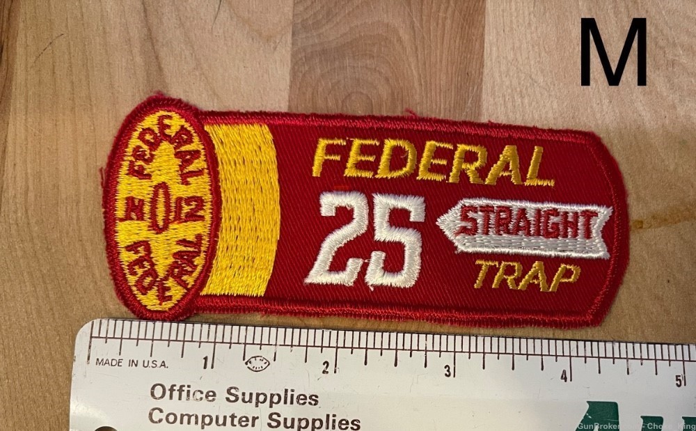 Vintage Original Federal 25 Straight Trap Patch-img-0